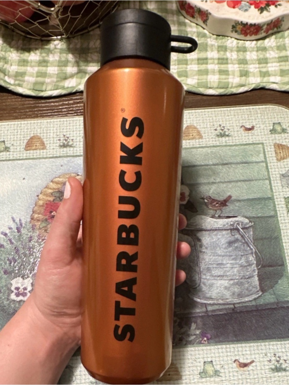 Starbucks orange plastic bottle NWT
